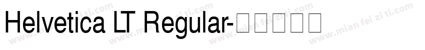 Helvetica LT Regular字体转换